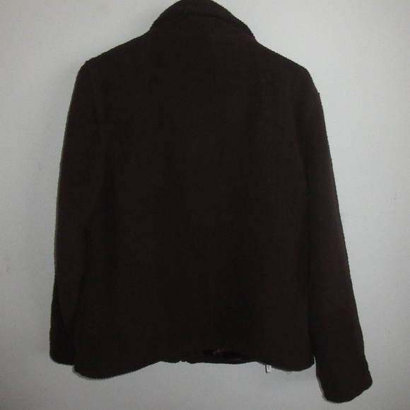 Nicole Ricci Brown Teddy Coat Zip Up Jacket - Size Large - Picture 2 of 3
